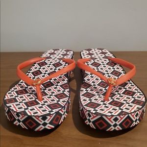 Tory Burch Platform Flip Flops,  navy